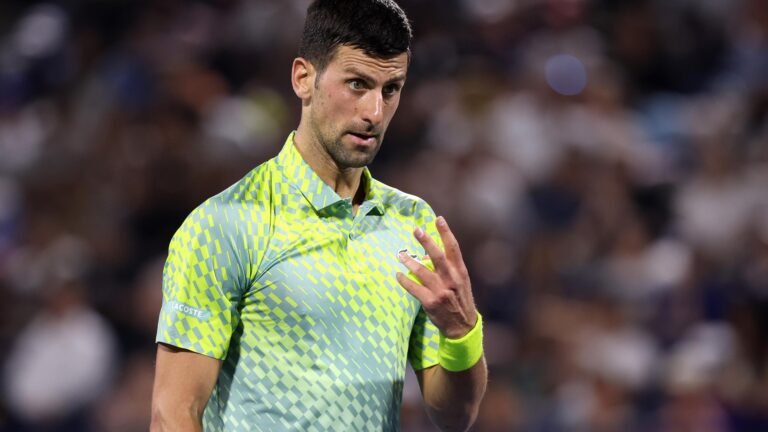 Djokovic avoids big scare to beat Machac in Dubai in first appearance since Australian Open