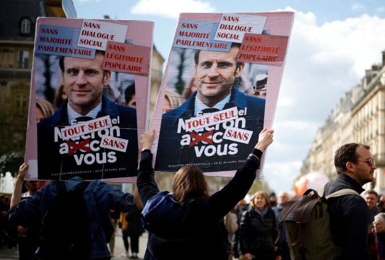 After pension reform battle, Macron weakened but unbowed