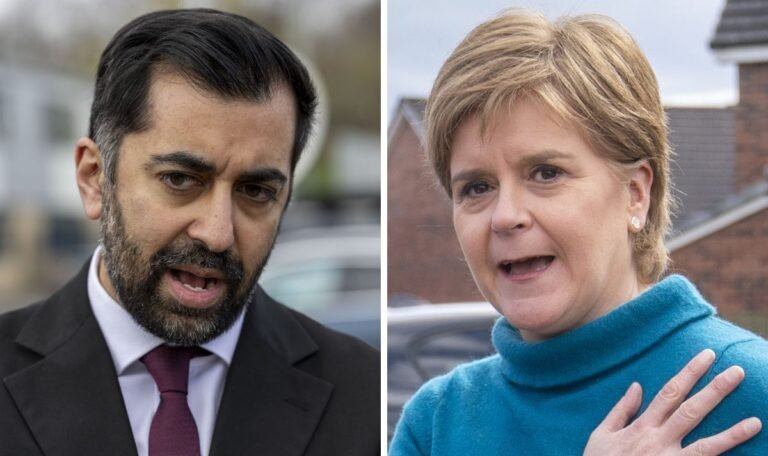 Humza Yousaf ‘ties himself in knots’ over Sturgeon and says he won’t boot her out of SNP