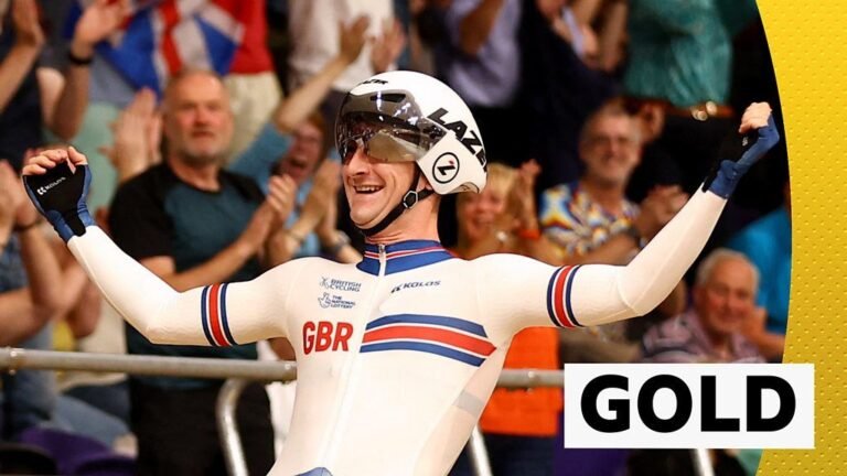 Cycling World Championships 2023: Great Britain’s William Tidball wins scratch race gold