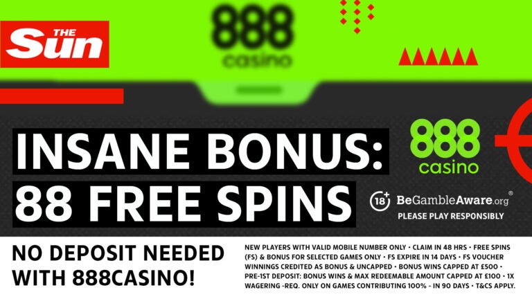 88 Free Spins with 888casino – No Deposit Needed!
