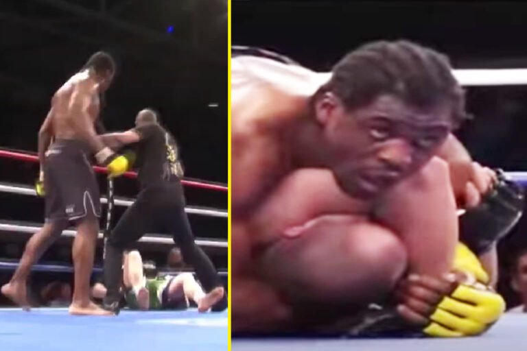 Francis Ngannou flattened one opponent with thunderous one-punch KO, then choked out another in same night