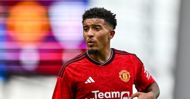 Jadon Sancho omitted from Manchester United squad photo