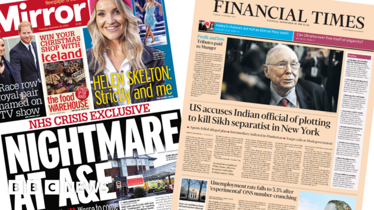 The Papers: ‘Nightmare’ at A&E and ‘India murder plot’