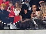 Kim Kardashian’s Super Bowl box is a snooze fest! Star is joined by Khloe, Kendall and Hailey Bieber who all look bored in comparison to the pure chaos of Taylor Swift’s wild group watching the game