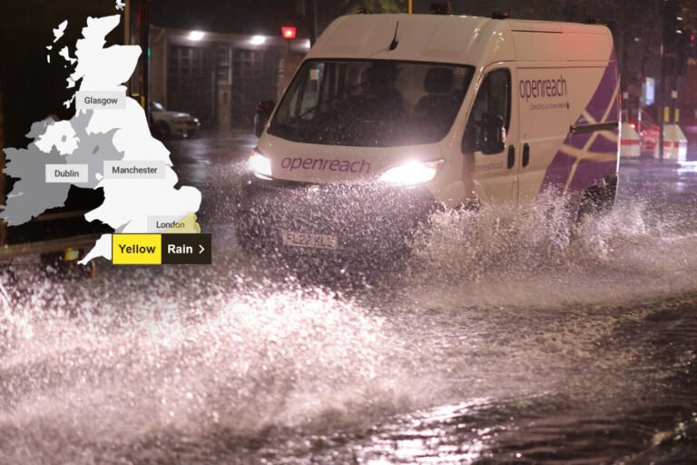 Storm Conall HITS as Brits blasted by two weeks’ rain in 24 hours with ‘danger to life’ warning over more flooding